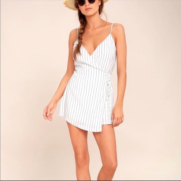 Tobi Pants - Cotton Candy LA Striped Wrap Romper